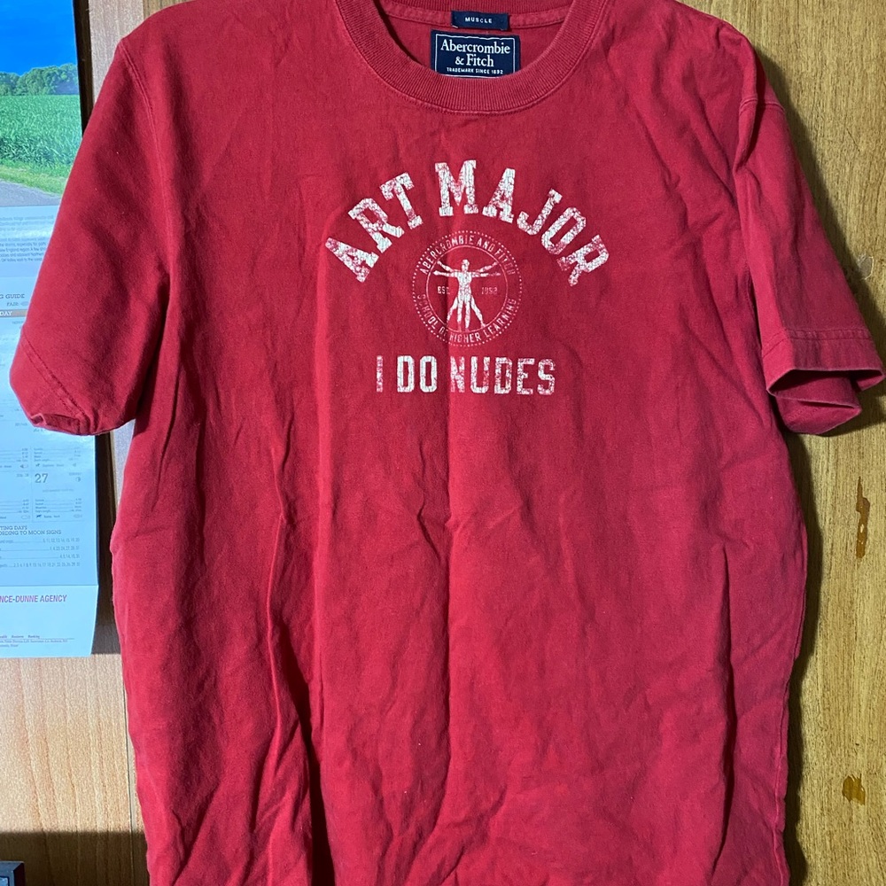 Abercrombie & Fitch Red Art Major Tee